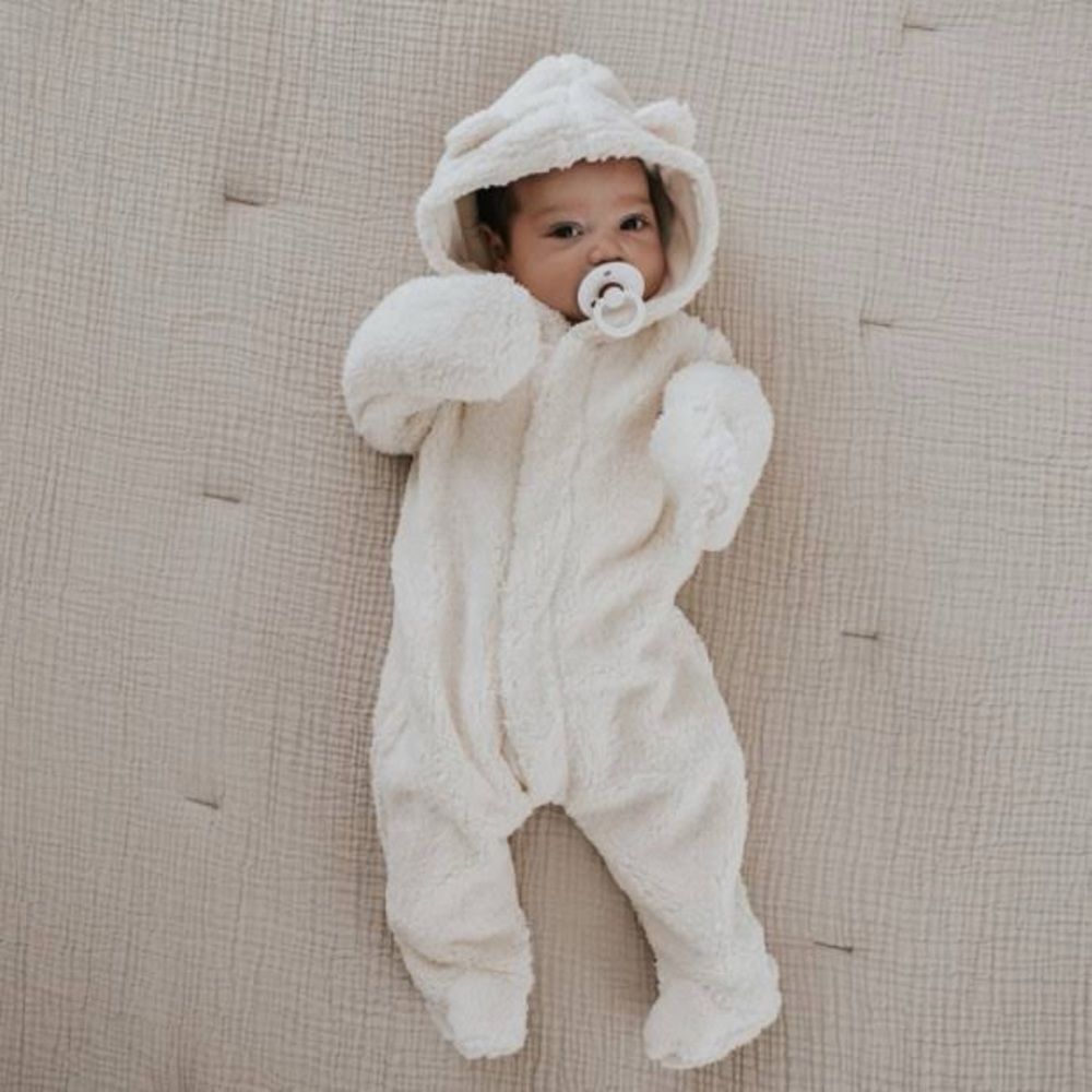 NWT MagneticMe Fleece Little Bear Onesie Pram 3 6 9 12 Months Footie